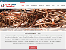 Tablet Screenshot of hazelstreetrecycling.com